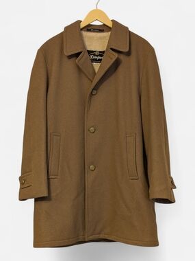 1968 Croydon Montreal Wool Car Coat | R-44 Large/XL | Immaculate Borg Lining